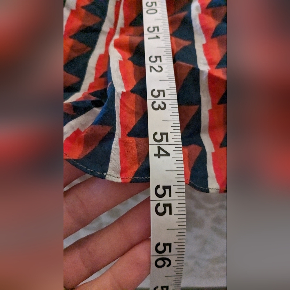 GAP | Lightweight Red, White & Blue Feminine Ruffled Dress w/adjustable straps - Picture 5 of 5